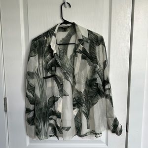 Massimo Dutti Tropical Buttondown Blouse
